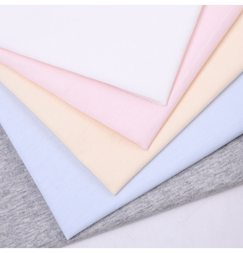 100% Organic Cotton Plain Single Jersey Knitted Fabric Of Baby T-Shirt For Spot 100% Organic Cotton Plain Single Jersey Knitted Fabric Of Baby T-Shirt For Spot