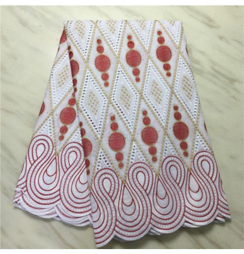 White Punched cotton fabric Swiss Lace Fabric High Quality 2024 Latest 5Yards White Punched cotton fabric Swiss Lace Fabric High Quality 2024 Latest 5Yards