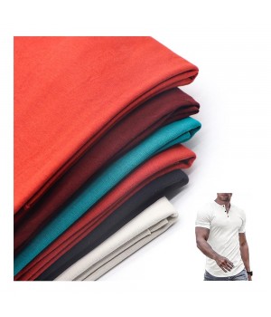Knitted organic cotton jersey soft dyed 170gsm custom print cotton spandex t shirt fabric